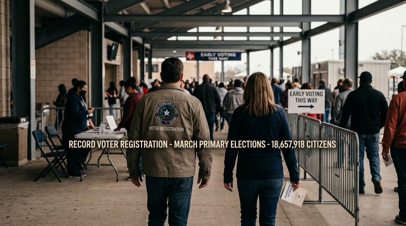 Texas Reaches Record Voter Registration Levels Ahead of March Primary Elections