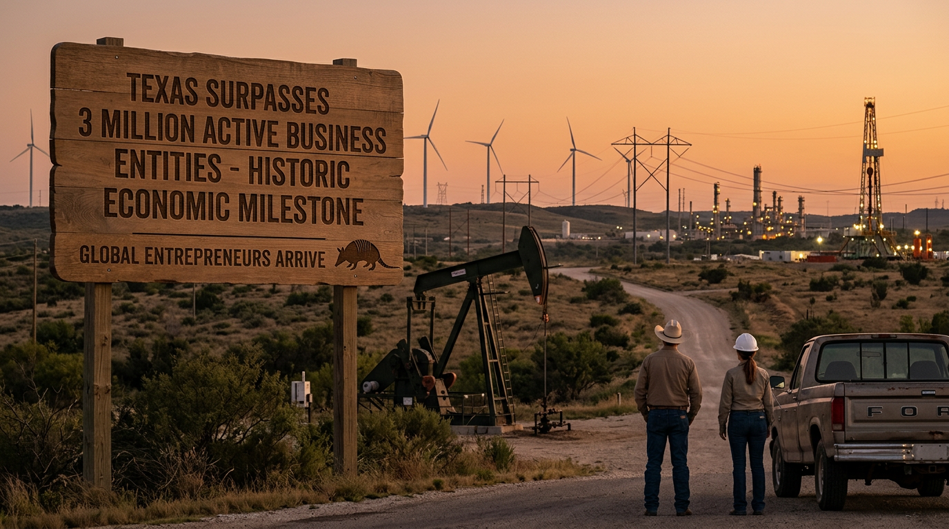 Texas Breaks All-Time Record with 3 Million Active Business Entities as Economic Growth Accelerates