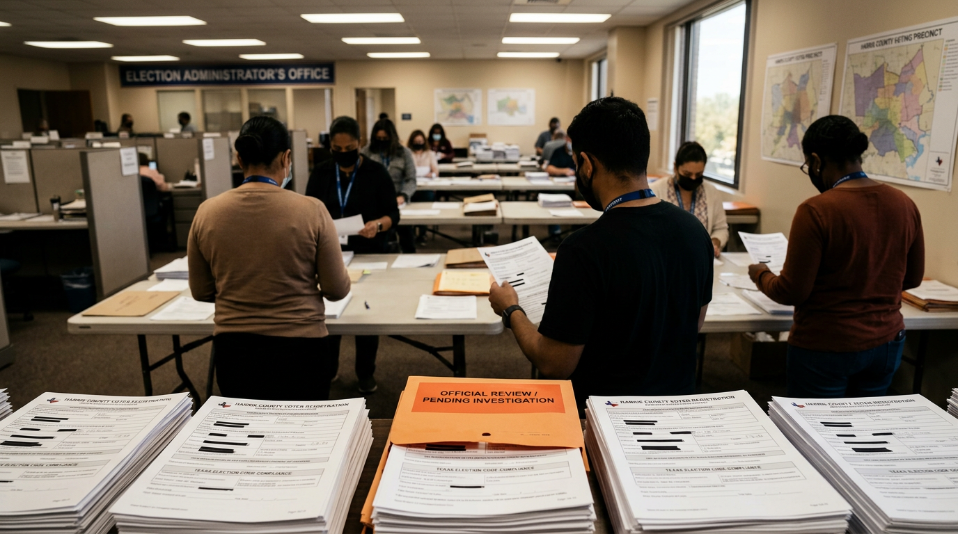 Harris County Election Procedures Under Fire After Texas Secretary of State Receives Voter Registration Complaint