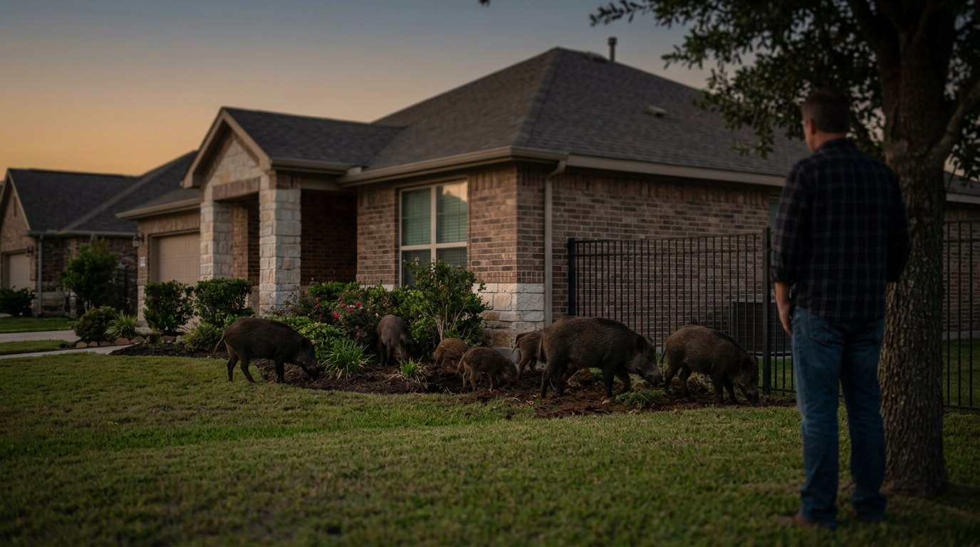 Feral Hog Expansion Into Texas Suburbs Drives New Property Management Strategies