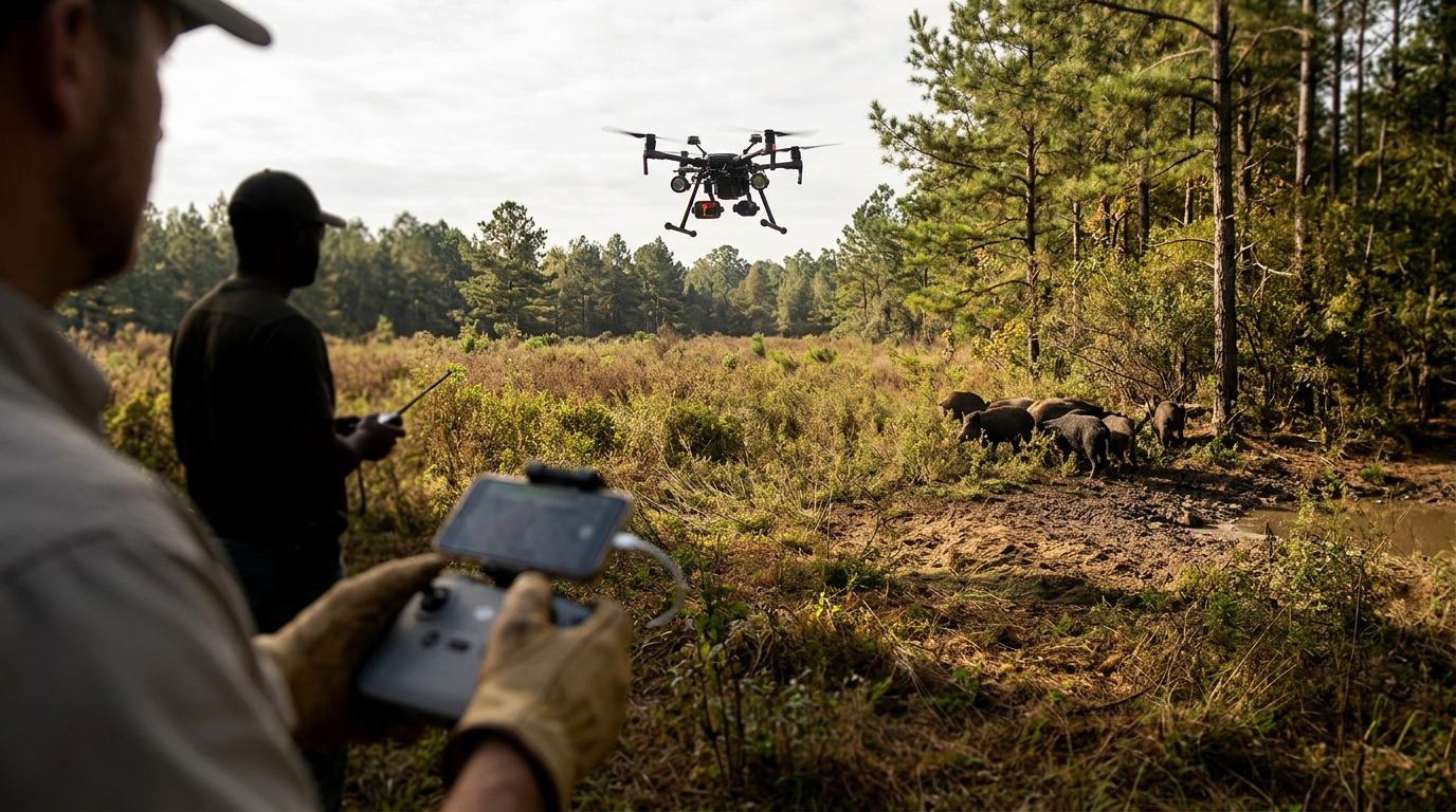 Feral Hog Eradication Strategies: Georgia Adopts Drone Technology to Combat Invasive Populations