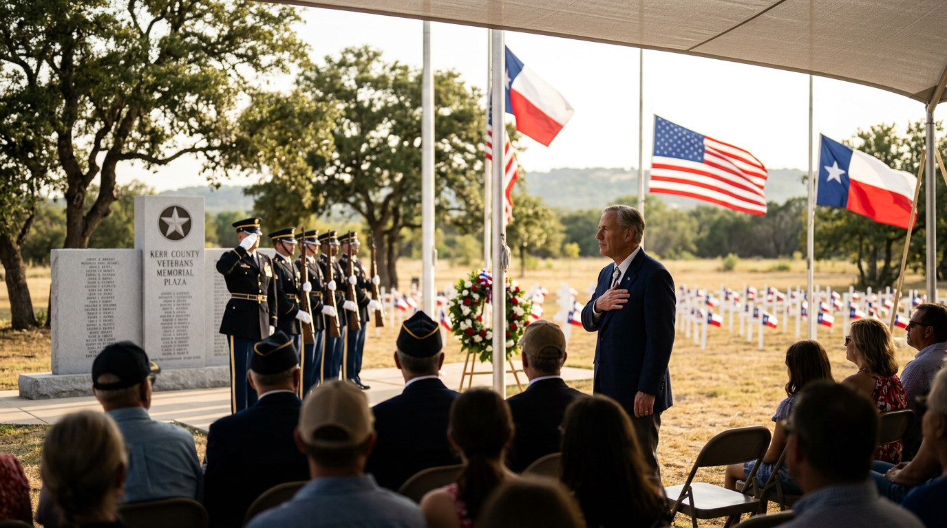 Governor Greg Abbott Participates in Kerrville Remembrance Ceremony on Independence Day