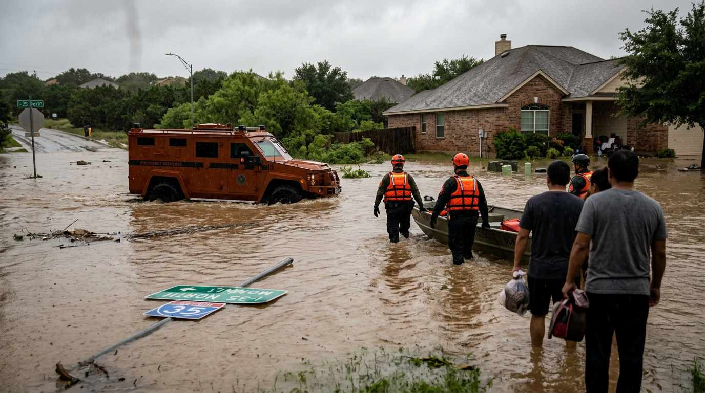 Statewide Emergency Response Triggered as Flash Flooding Hits Central Texas Regions