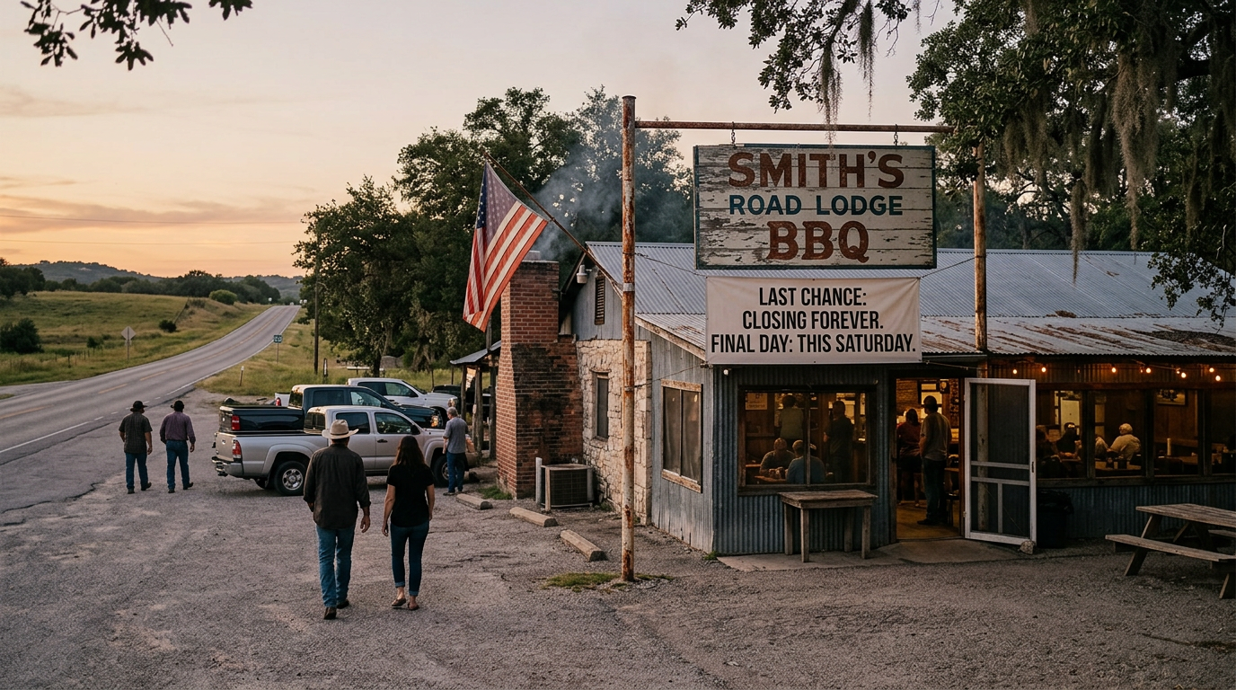 End of an Era: Historic Central Texas Roadside Barbecue Institution Announces Final Closure After Decades of Service
