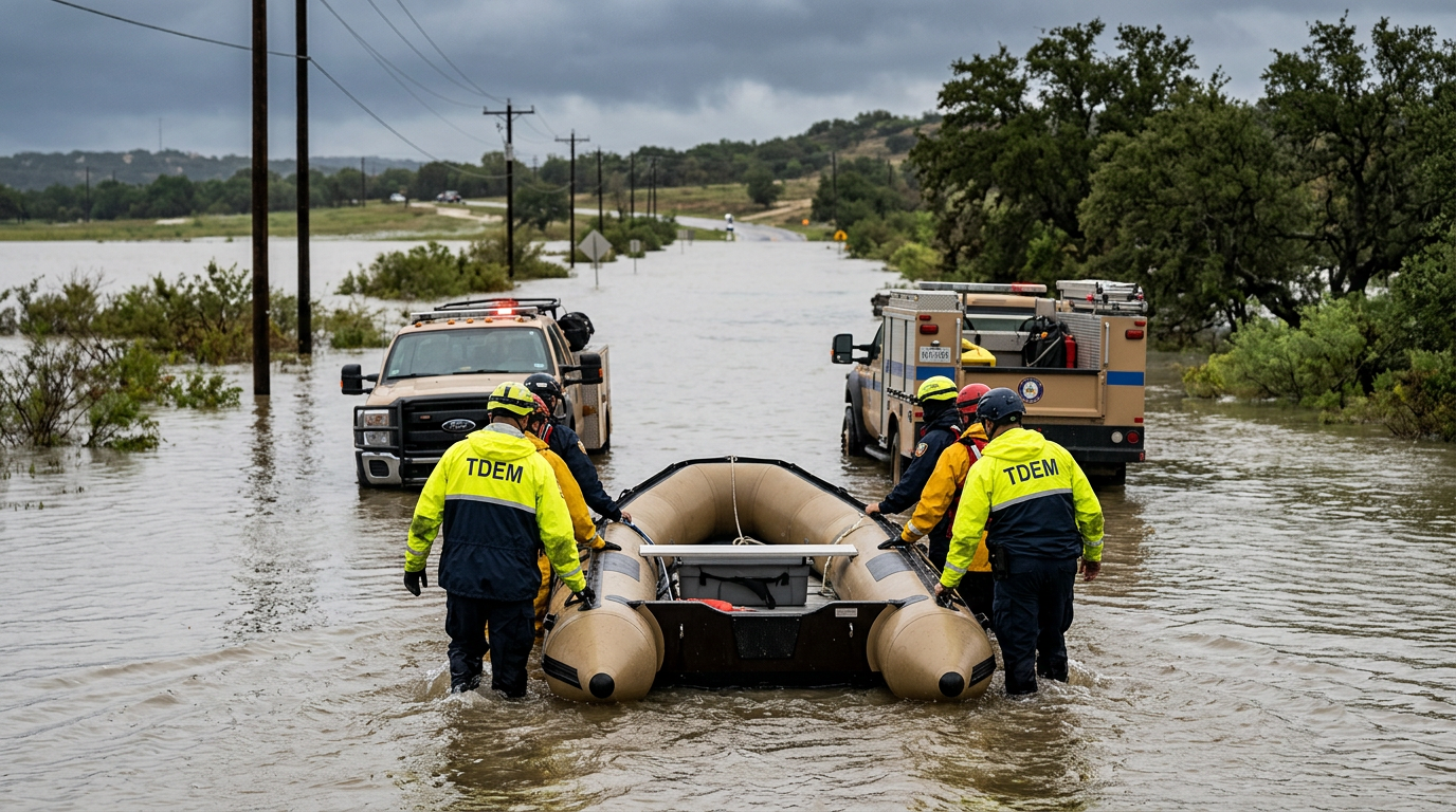 Governor Abbott Activates State Emergency Response Units Amid Severe Flash Flooding Alert