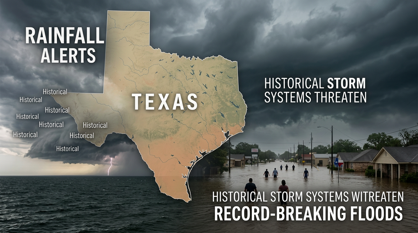 Texas Rainfall Alerts: Historical Storm Systems Threaten Record-Breaking Floods