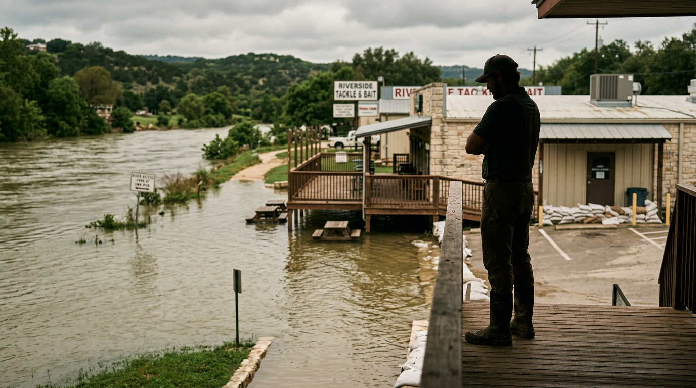 Hill Country Flood Risks Return as Guadalupe River Levels Threaten Kerrville Businesses