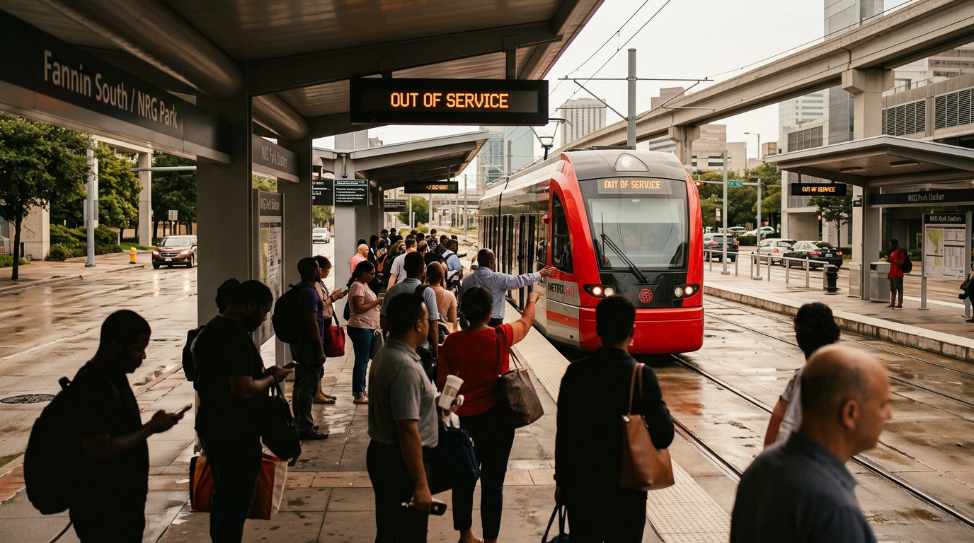 Service Lapses on Houston Light Rail Highlight Growing Pains for METRO Transit Reliability