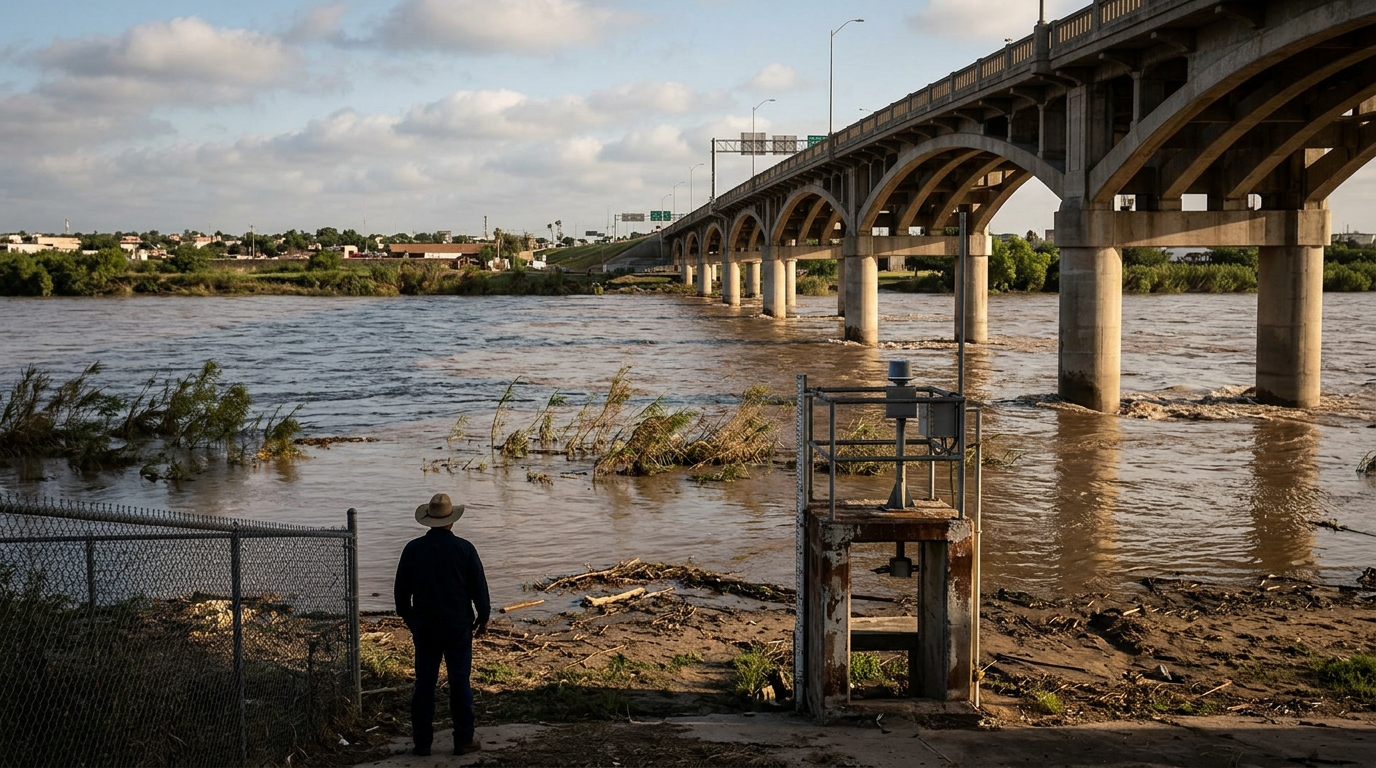 Rio Grande Levels Rise Near Laredo at Juárez-Lincoln Bridge