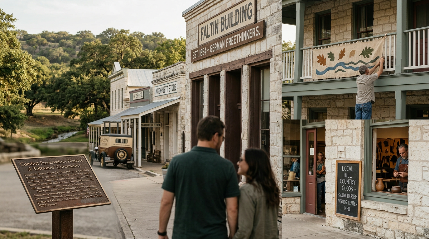 Comfort Preserves Small-Town Heritage to Advance Hill Country Slow-Tourism Movement
