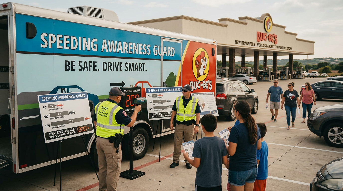Road Safety Takes Center Stage: TxDOT and Buc-ee's Launch High-Visibility Speeding Awareness Guard in New Braunfels